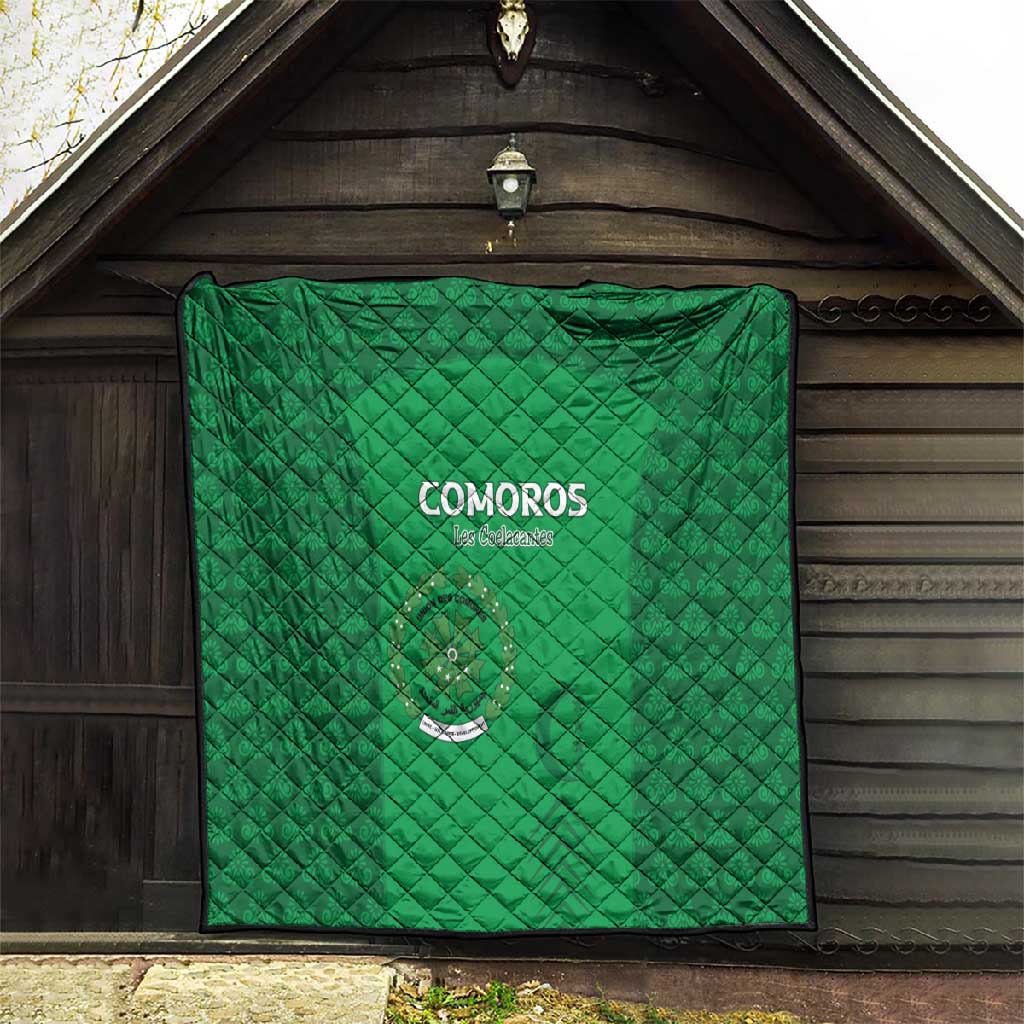 Comoros Football Quilt Go Champions Green Les Coelacantes - Wonder Print Shop