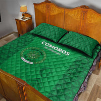 Comoros Football Quilt Bed Set Go Champions Green Les Coelacantes - Wonder Print Shop