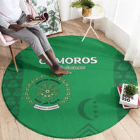 Comoros Football Round Carpet Go Champions Green Les Coelacantes - Wonder Print Shop