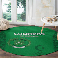 Comoros Football Round Carpet Go Champions Green Les Coelacantes - Wonder Print Shop