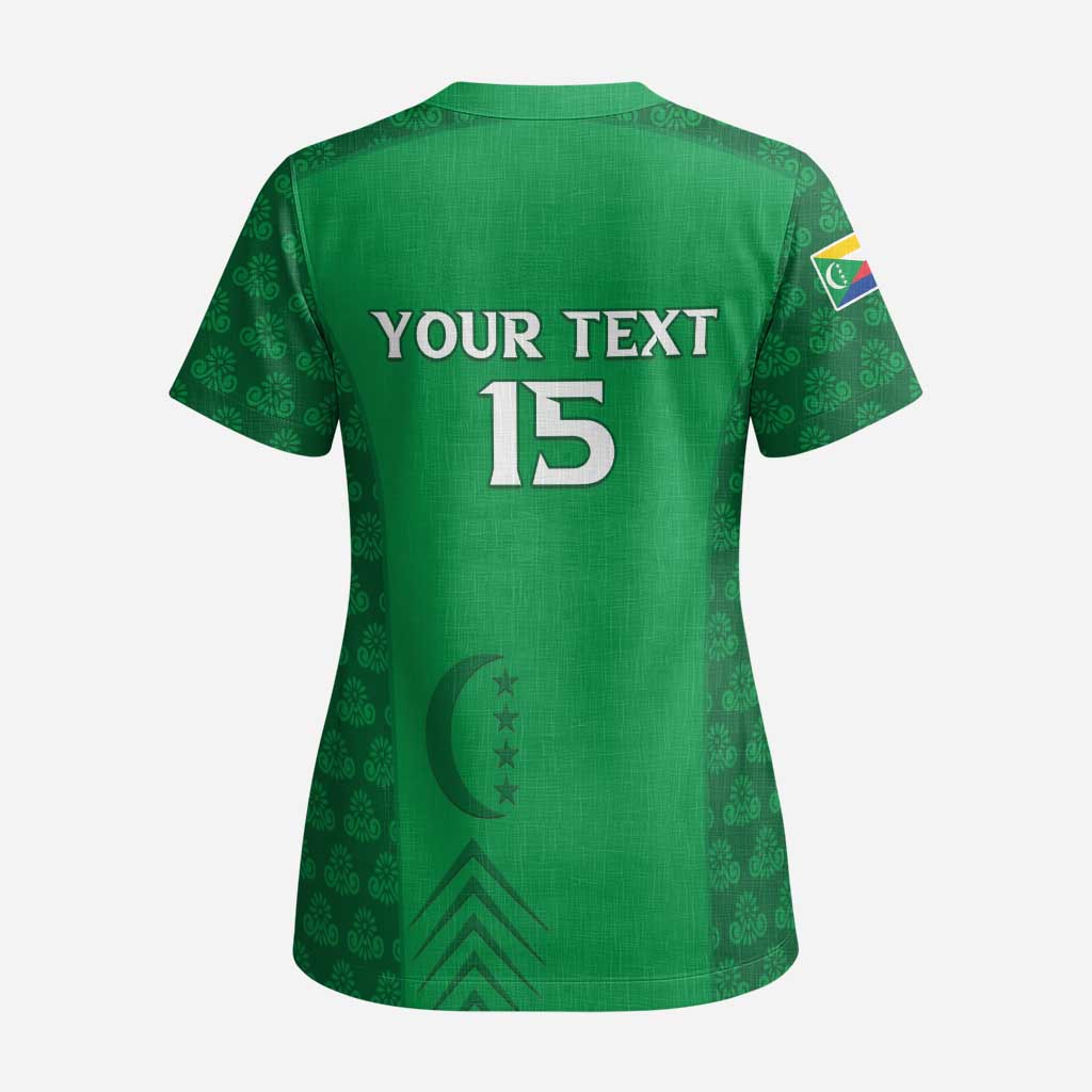 Custom Comoros Football Scrub Top Go Champions Green Les Coelacantes - Wonder Print Shop