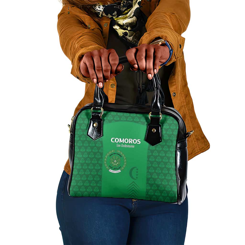 Comoros Football Shoulder Handbag Go Champions Green Les Coelacantes - Wonder Print Shop