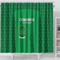 Comoros Football Shower Curtain Go Champions Green Les Coelacantes - Wonder Print Shop
