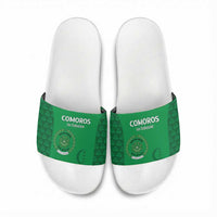 Comoros Football Slide Sandals Go Champions Green Les Coelacantes - Wonder Print Shop