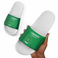 Comoros Football Slide Sandals Go Champions Green Les Coelacantes - Wonder Print Shop