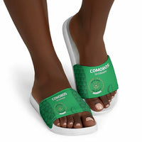 Comoros Football Slide Sandals Go Champions Green Les Coelacantes - Wonder Print Shop