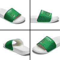 Comoros Football Slide Sandals Go Champions Green Les Coelacantes - Wonder Print Shop