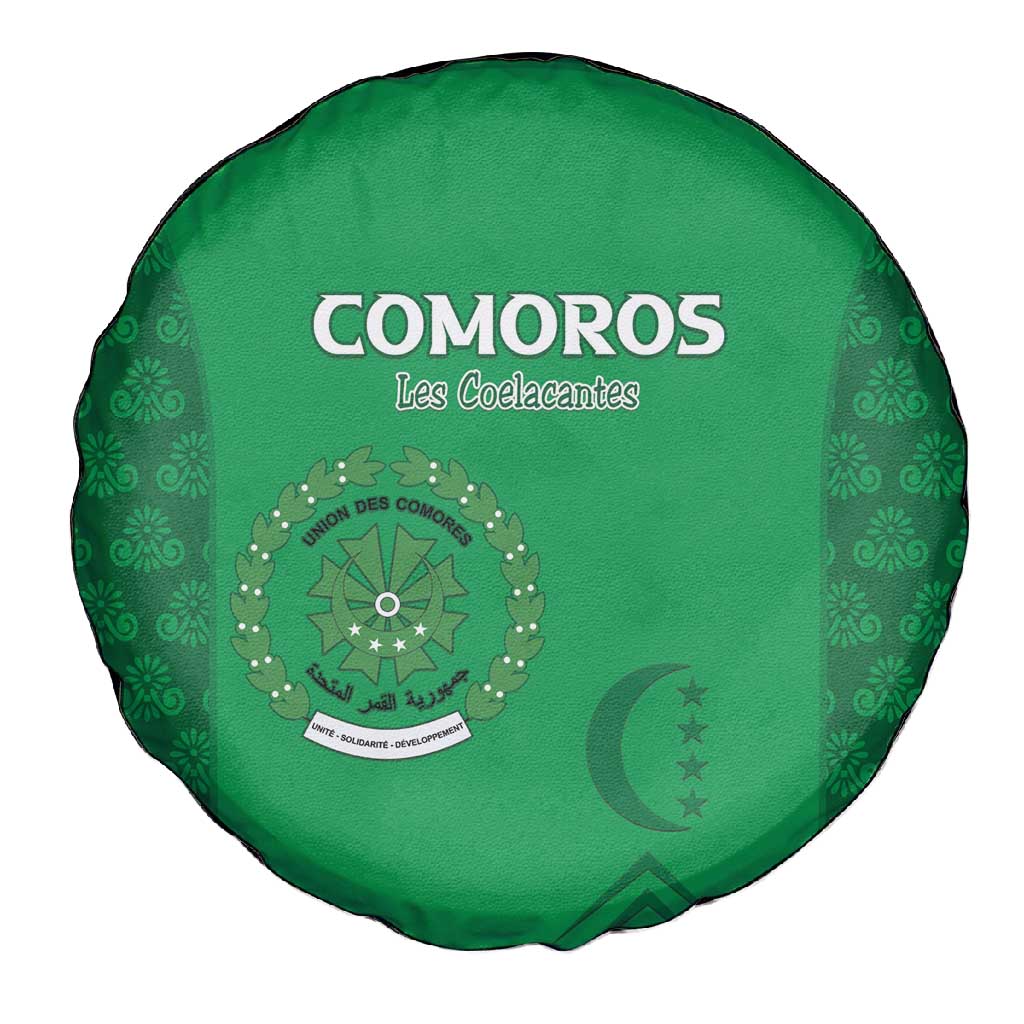 Comoros Football Spare Tire Cover Go Champions Green Les Coelacantes - Wonder Print Shop