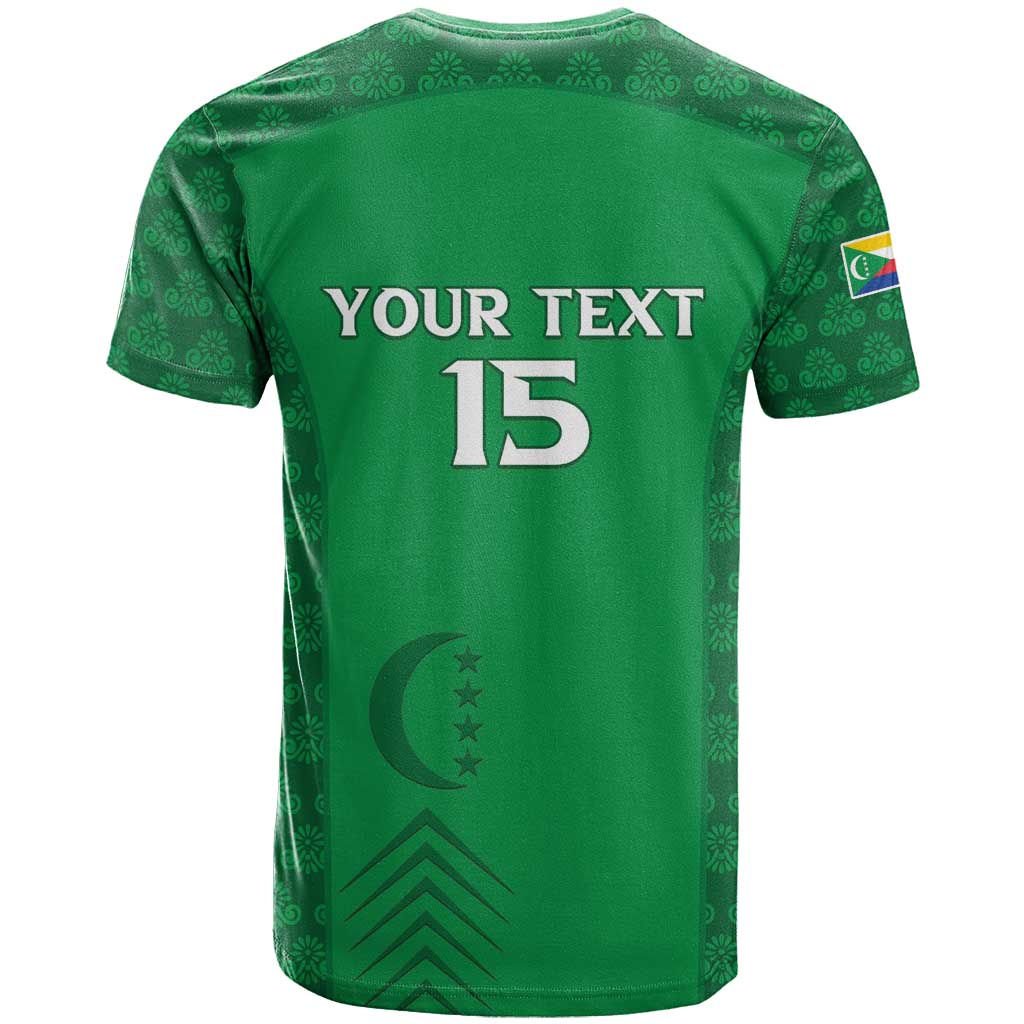 Custom Comoros Football T shirt Go Champions Green Les Coelacantes LT15