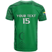 Custom Comoros Football T shirt Go Champions Green Les Coelacantes LT15