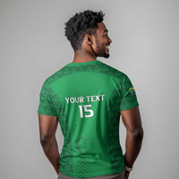 Custom Comoros Football T shirt Go Champions Green Les Coelacantes LT15