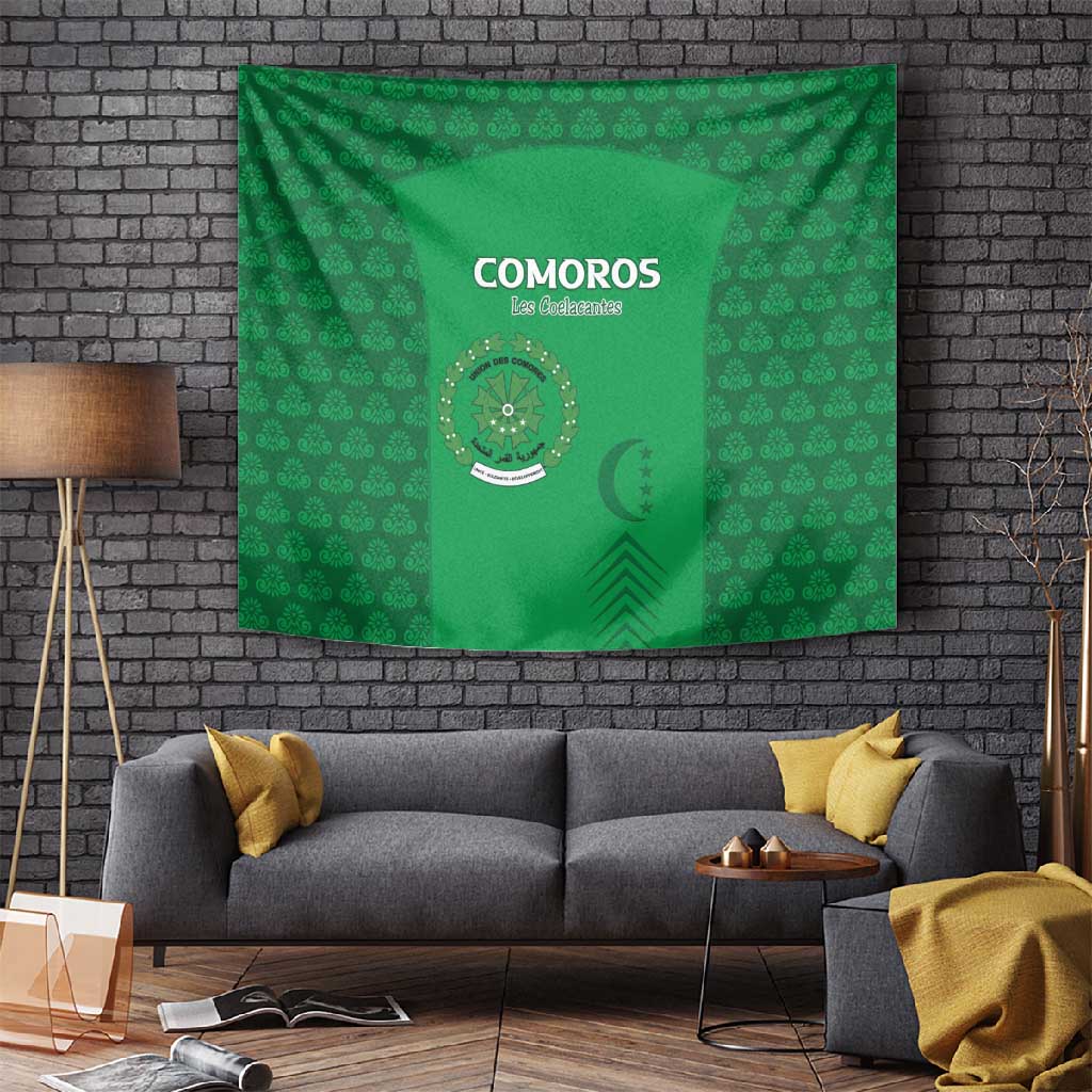Comoros Football Tapestry Go Champions Green Les Coelacantes - Wonder Print Shop