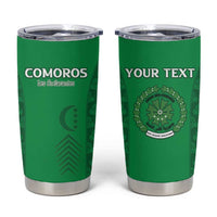 Custom Comoros Football Tumbler Cup Go Champions Green Les Coelacantes - Wonder Print Shop
