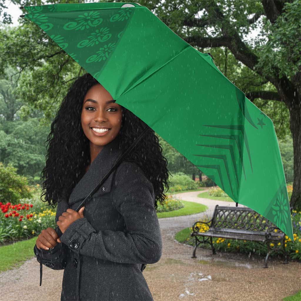 Comoros Football Umbrella Go Champions Green Les Coelacantes - Wonder Print Shop