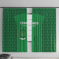 Comoros Football Window Curtain Go Champions Green Les Coelacantes - Wonder Print Shop