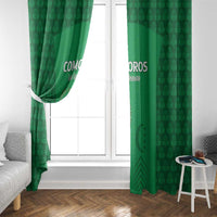 Comoros Football Window Curtain Go Champions Green Les Coelacantes - Wonder Print Shop