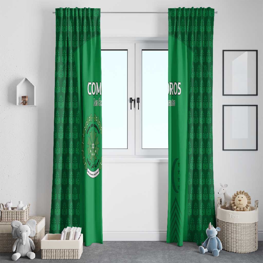 Comoros Football Window Curtain Go Champions Green Les Coelacantes - Wonder Print Shop