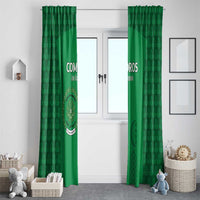 Comoros Football Window Curtain Go Champions Green Les Coelacantes - Wonder Print Shop