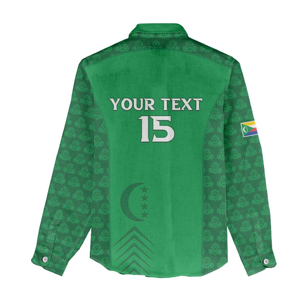Custom Comoros Football Women Casual Shirt Go Champions Green Les Coelacantes - Wonder Print Shop