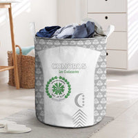 Comoros Football Laundry Basket Go Champions White Les Coelacantes - Wonder Print Shop