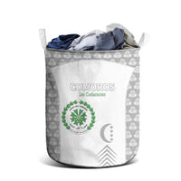 Comoros Football Laundry Basket Go Champions White Les Coelacantes - Wonder Print Shop