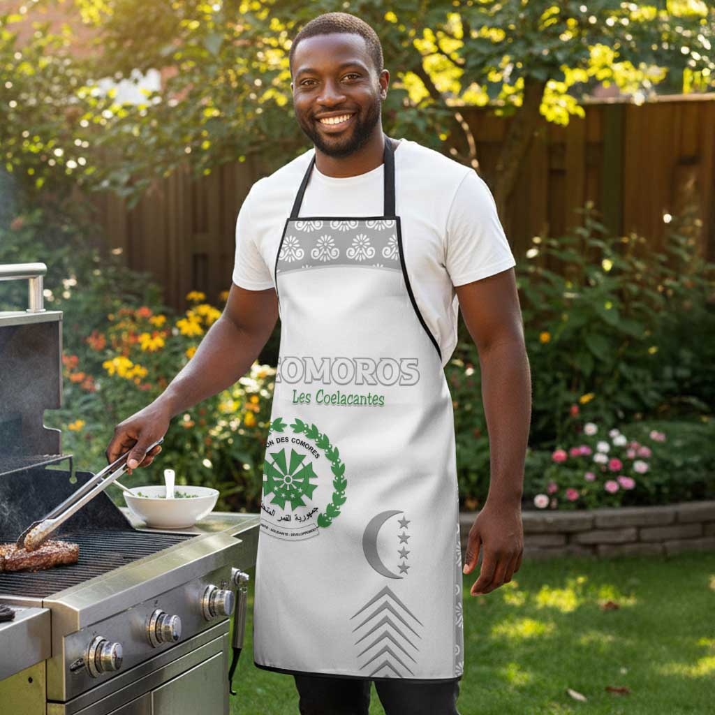 Comoros Football Apron Go Champions White Les Coelacantes - Wonder Print Shop