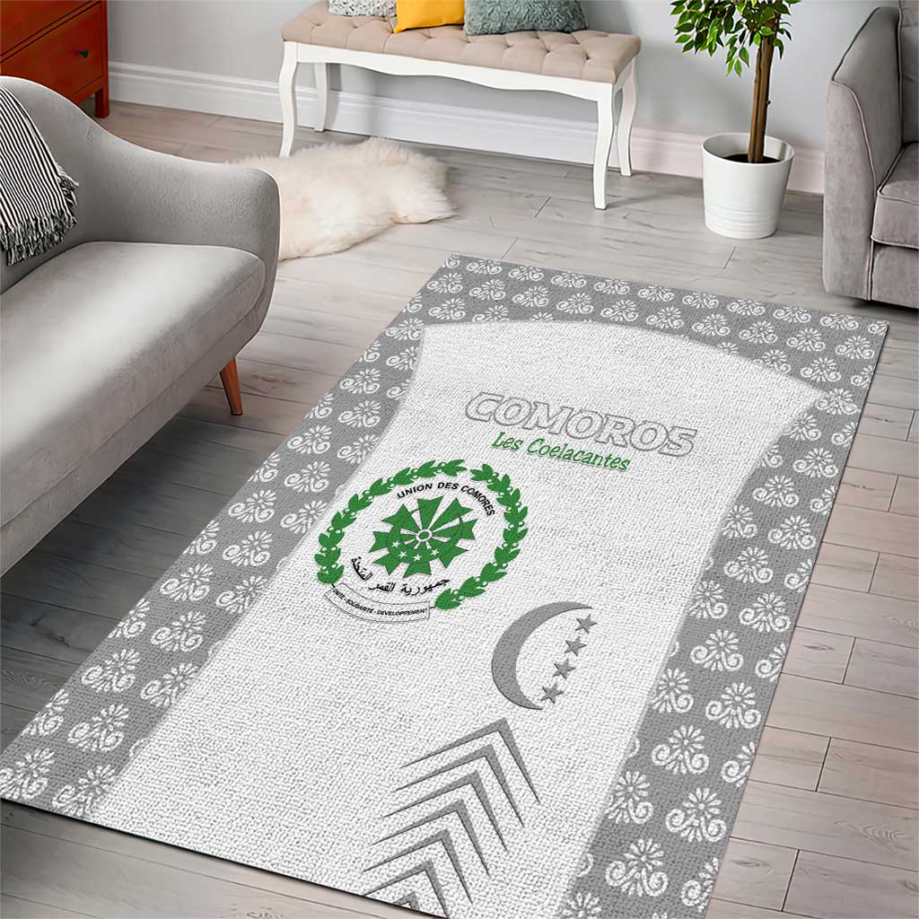 Comoros Football Area Rug Go Champions White Les Coelacantes - Wonder Print Shop