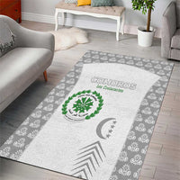 Comoros Football Area Rug Go Champions White Les Coelacantes - Wonder Print Shop