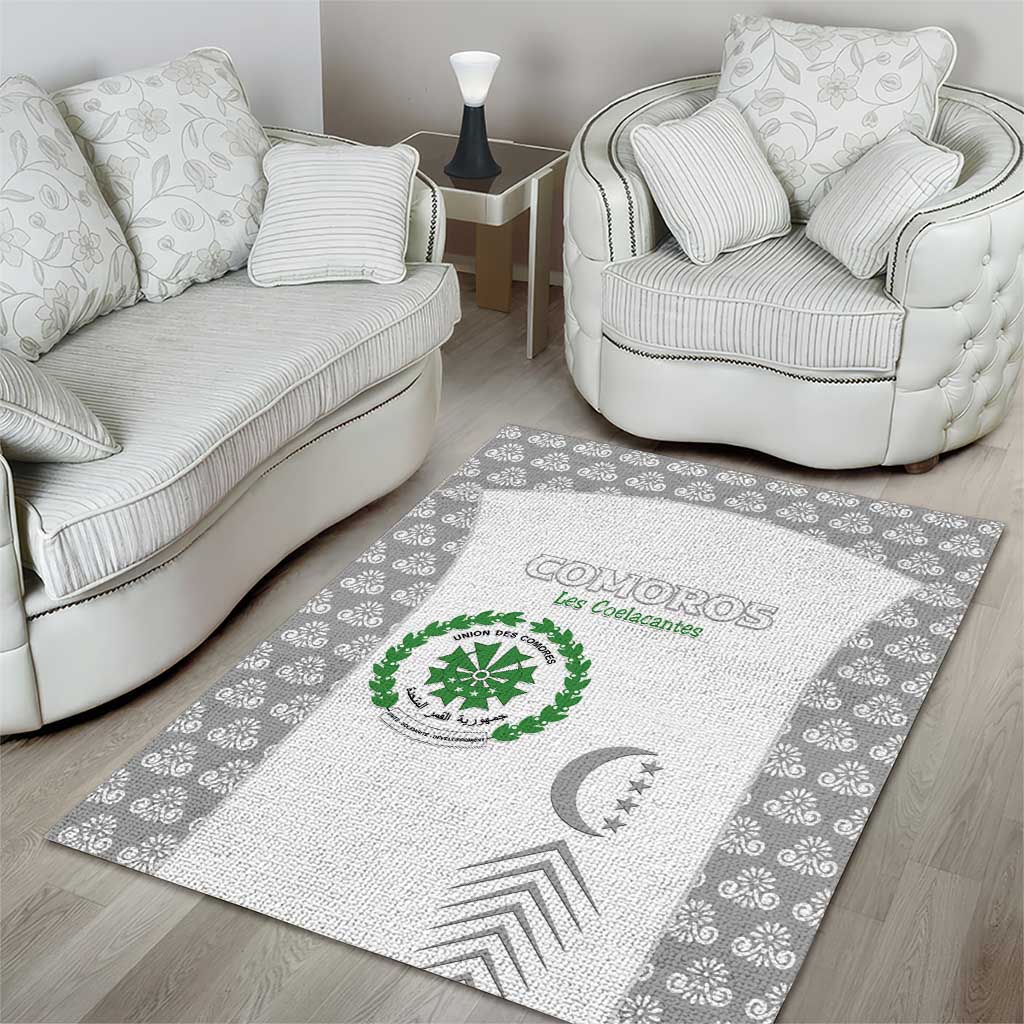 Comoros Football Area Rug Go Champions White Les Coelacantes - Wonder Print Shop