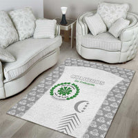 Comoros Football Area Rug Go Champions White Les Coelacantes - Wonder Print Shop