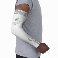 Custom Comoros Football Arm Sleeves Go Champions White Les Coelacantes - Wonder Print Shop