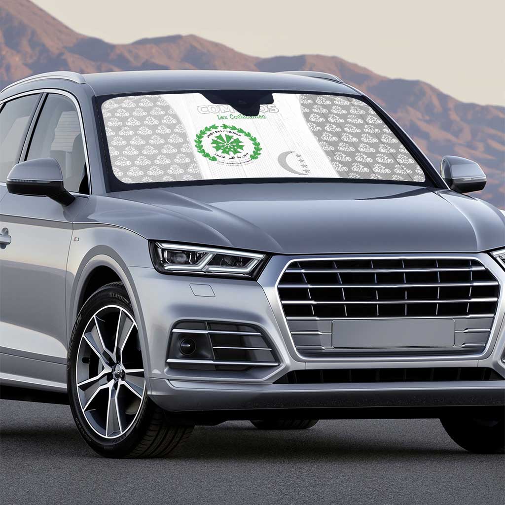 Comoros Football Auto Sun Shade Go Champions White Les Coelacantes - Wonder Print Shop