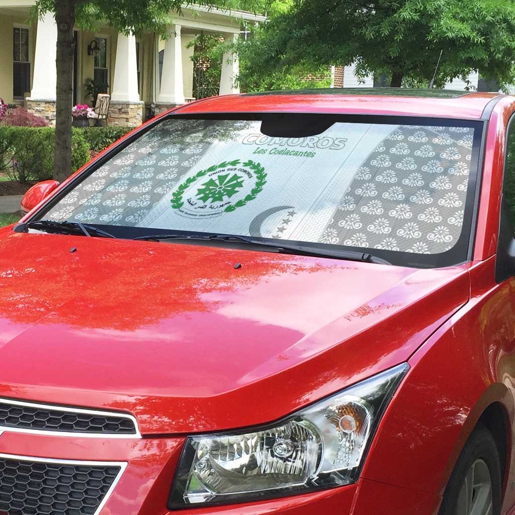 Comoros Football Auto Sun Shade Go Champions White Les Coelacantes - Wonder Print Shop