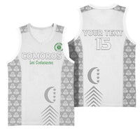 Custom Comoros Football Basketball Jersey Go Champions White Les Coelacantes - Wonder Print Shop