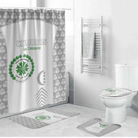 Comoros Football Bathroom Set Go Champions White Les Coelacantes - Wonder Print Shop