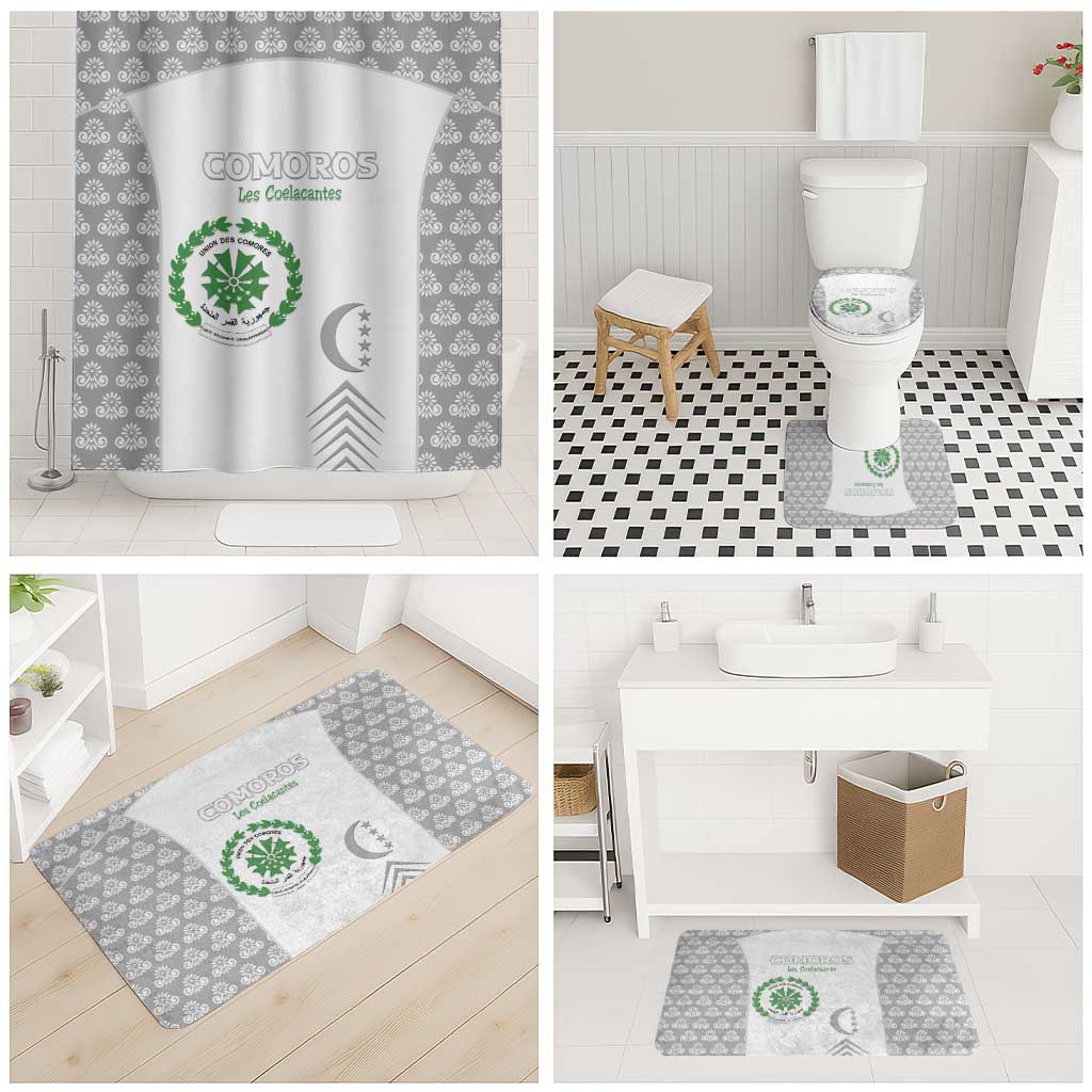 Comoros Football Bathroom Set Go Champions White Les Coelacantes - Wonder Print Shop