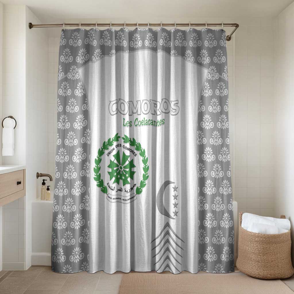 Comoros Football Bathroom Set Go Champions White Les Coelacantes - Wonder Print Shop
