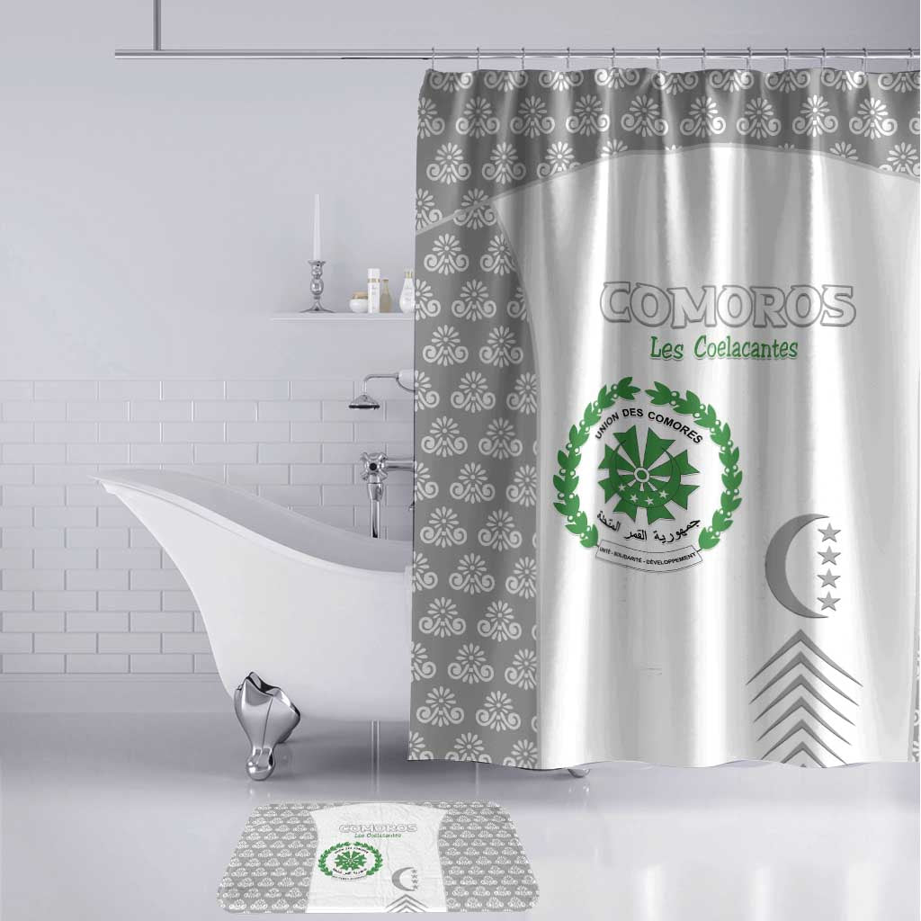 Comoros Football Bathroom Set Go Champions White Les Coelacantes - Wonder Print Shop