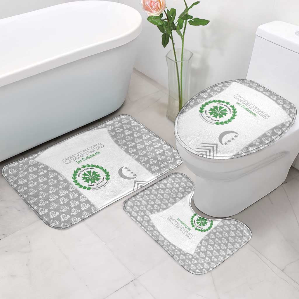 Comoros Football Bathroom Set Go Champions White Les Coelacantes - Wonder Print Shop