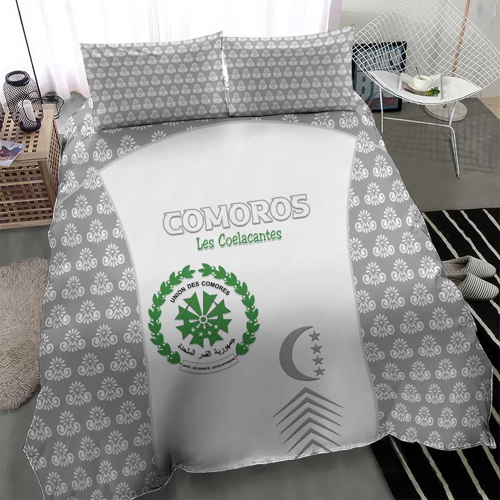 Comoros Football Bedding Set Go Champions White Les Coelacantes - Wonder Print Shop