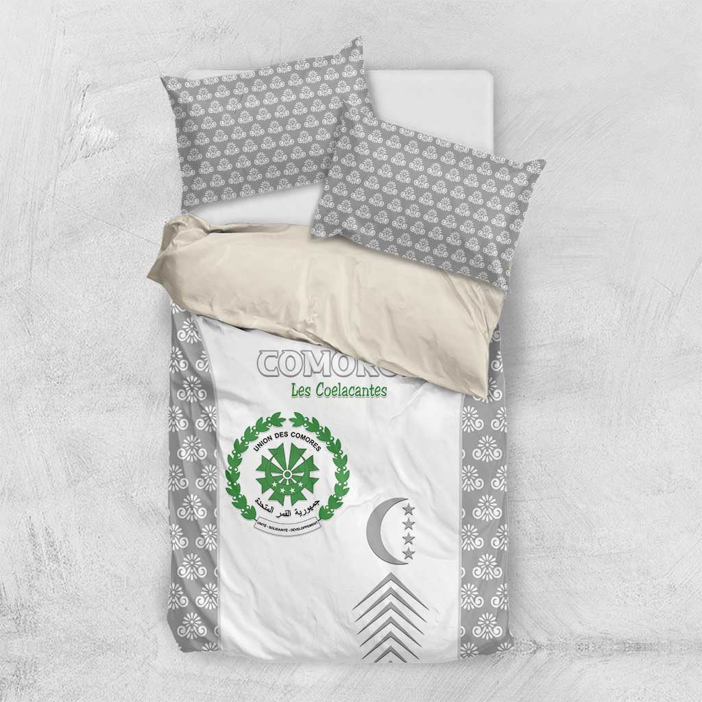 Comoros Football Bedding Set Go Champions White Les Coelacantes - Wonder Print Shop