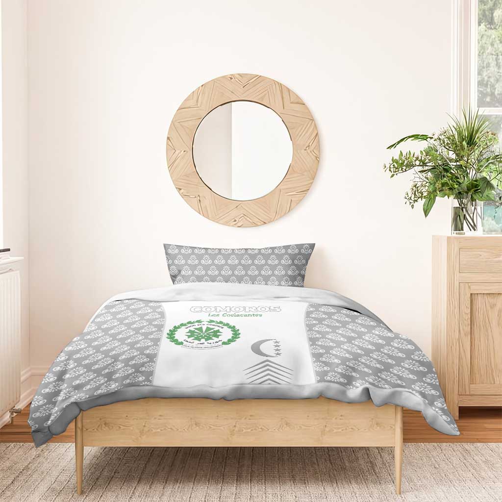 Comoros Football Bedding Set Go Champions White Les Coelacantes - Wonder Print Shop