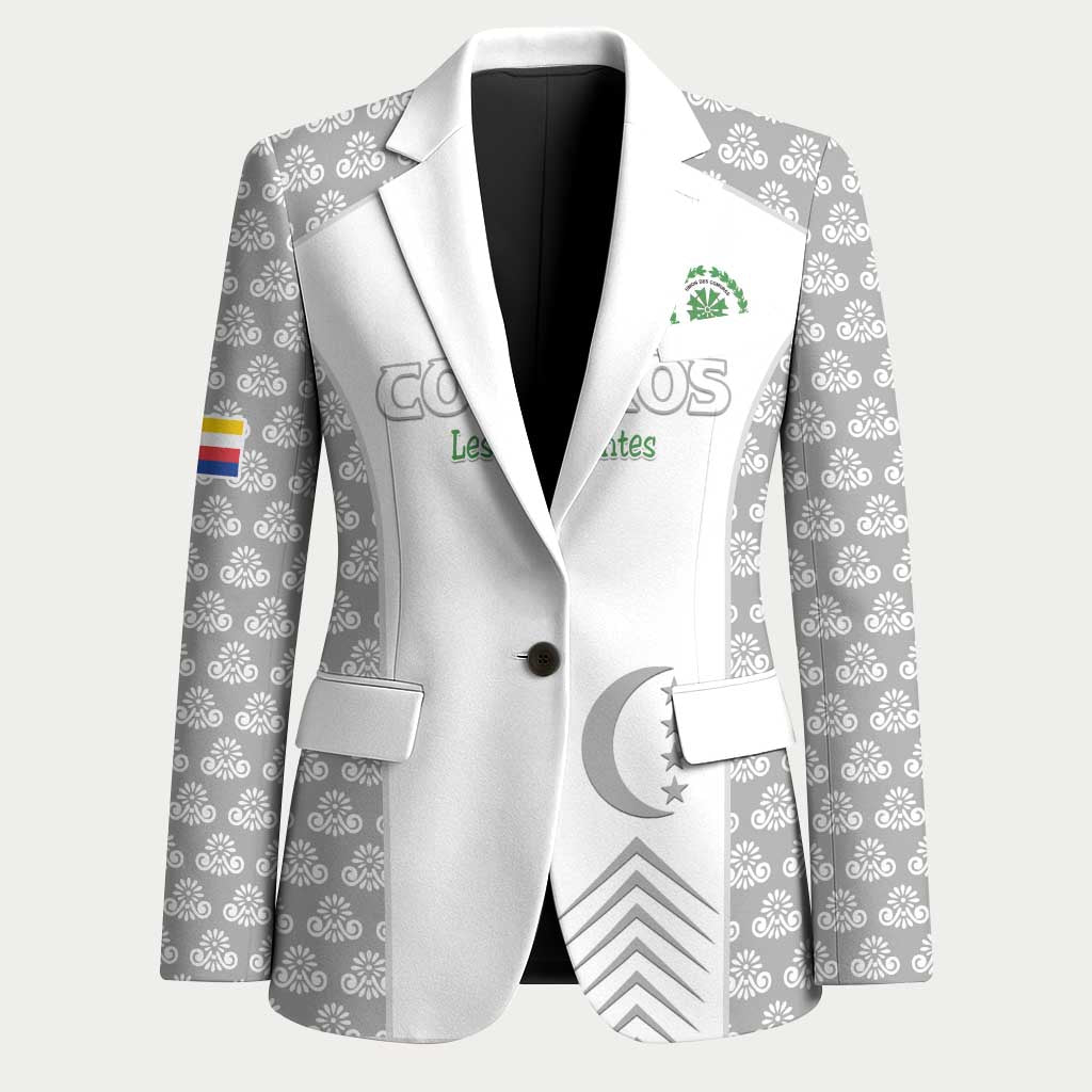 Custom Comoros Football Blazer Go Champions White Les Coelacantes - Wonder Print Shop