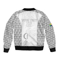 Custom Comoros Football Bomber Jacket Go Champions White Les Coelacantes - Wonder Print Shop