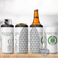 Custom Comoros Football 4 in 1 Can Cooler Tumbler Go Champions White Les Coelacantes - Wonder Print Shop