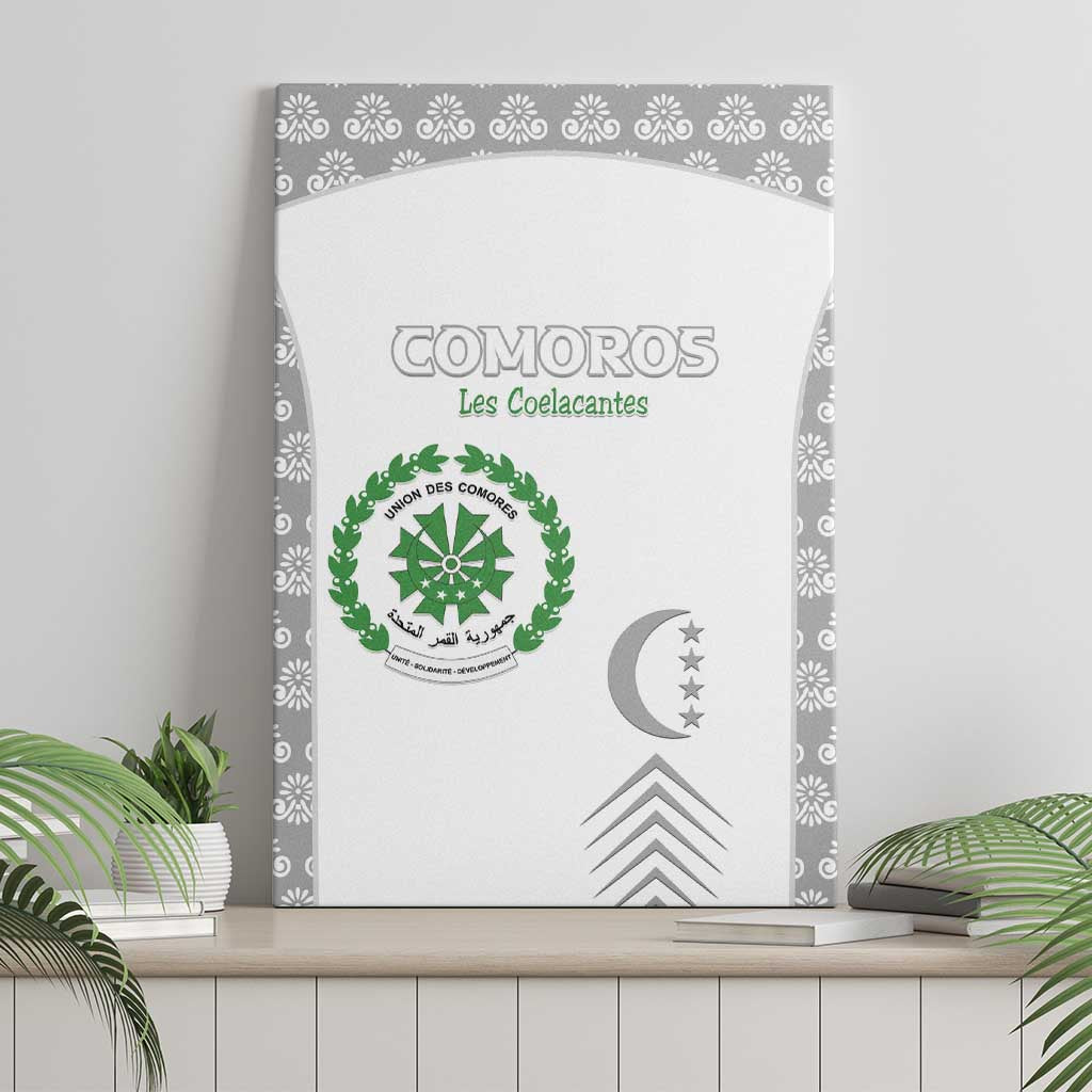 Comoros Football Canvas Wall Art Go Champions White Les Coelacantes - Wonder Print Shop