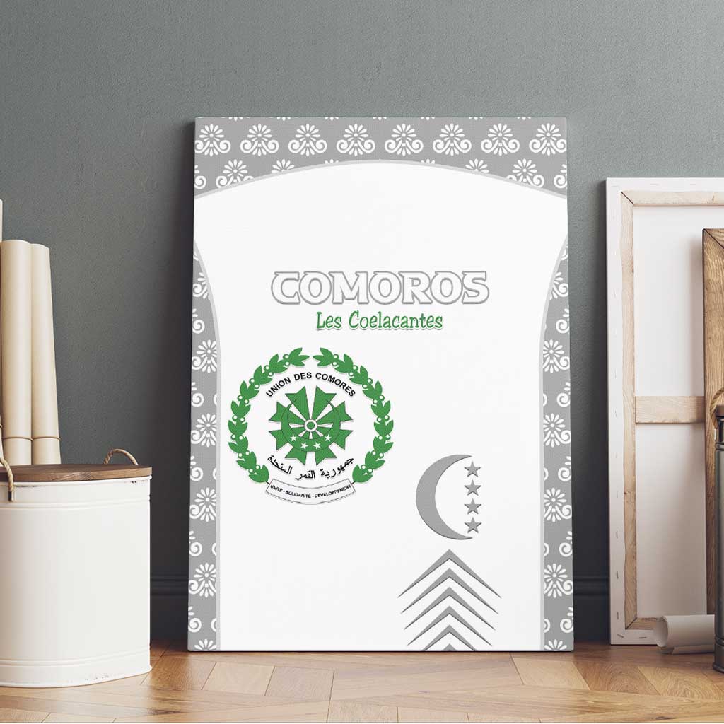 Comoros Football Canvas Wall Art Go Champions White Les Coelacantes - Wonder Print Shop