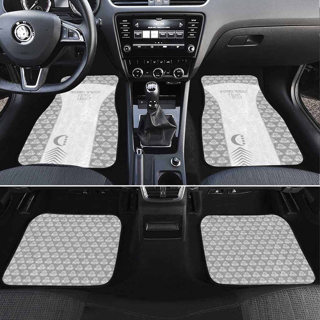 Custom Comoros Football Car Mats Go Champions White Les Coelacantes - Wonder Print Shop