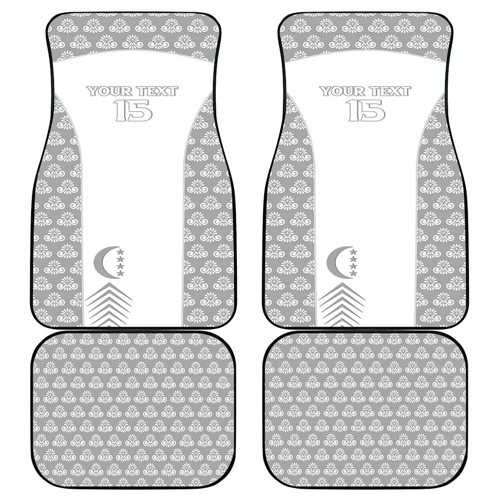 Custom Comoros Football Car Mats Go Champions White Les Coelacantes - Wonder Print Shop