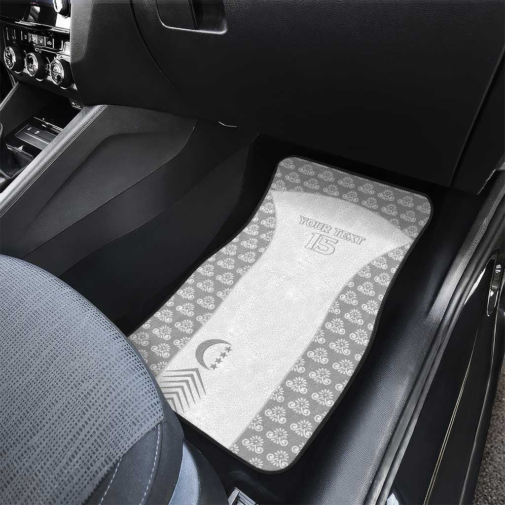 Custom Comoros Football Car Mats Go Champions White Les Coelacantes - Wonder Print Shop
